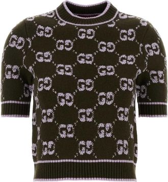 Gucci embroidered wool sweater - women - Wool - S - Green