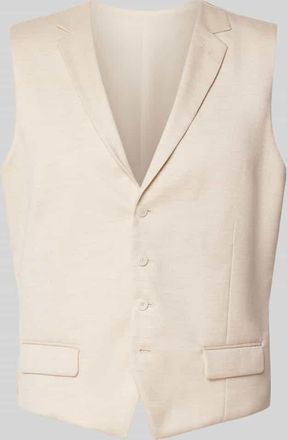 Mc Neal Regular Fit Weste mit Reverskragen in Beige, Gr&ouml;&szlig;e 44