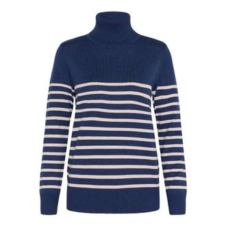 Saint Tropez Milasz St. Rolkraag Pullover - Dames - Truien - Blauw - Maat: L Viscose