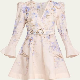 Zimmermann Luna Plunge Mini Dress