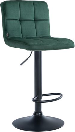 Clp Taburete De Bar Peru En Terciopelo Verde Negro