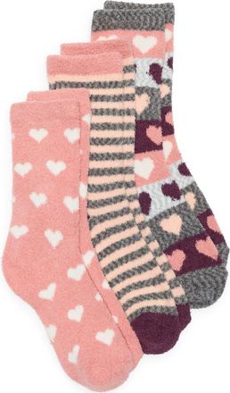 Nordstrom Rack 3-Pack Pattern Socks in Pink Multi Hearts at Nordstrom Rack
