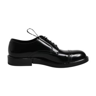 Dolce & Gabbana Zwarte Lakleren Derby Schoenen - Heren - Nette schoenen - Zwart - 39 1/2 EU - Leer - Schoenen