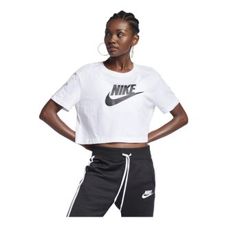 Nike (WMNS) Nike Sportswear Essential Short Casual Crew Neck Short Sleeve T-Shirt White BV6176-100