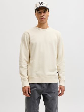 Jack & Jones Sweatshirt JACK & JONES JJEDOVER CLASSIC SWEAT CREW NECK SN, Herren, Gr. XXL, antique wei&szlig;, angeraute Sweatware, Obermaterial: 80% Baumwolle, 20% Poly