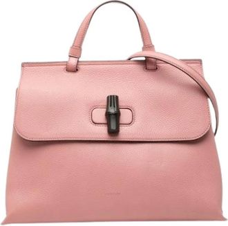 Gucci Pre-owned Handbags, female, Pink, Size: ONE SIZE Pre-owned Leather Handbag