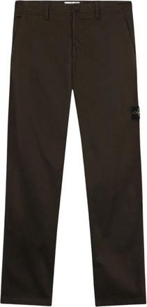 Stone Island Chinos - Heren - Straight fit broeken - Grijs - W30 - Broeken