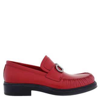 Ferragamo Duccio Leather Gancini Loafers, Size 9 EE