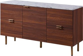 Teamson Home Teamson Home - Aparador Moderno Buffet M&aacute;rmol Falso Madera Ashton Vnf-00081
