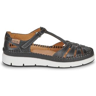 Pikolinos Tenerife W8D-0855 Leather Womens Hook and Loop Sandals - Black - Size:UK 7-7.5