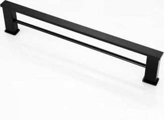 OEM 1 Unidad, Toallero, Fabricado En Aluminio, No Requiere Taladrar, Apto Para Ba&ntilde;os, Cocinas Y Espacios Similares, 40 Cm, Doble Riel, Negro