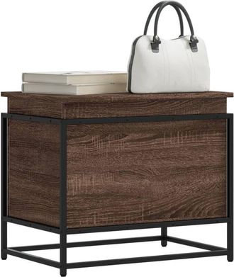 vidaXL Caja De Almacenaje Con Tapa Madera Marr&oacute;n Roble 60x40x51,5 Cm Vidaxl