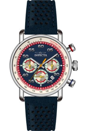 Invicta Aviator 69576 Herenhorloge - Quartz Uurwerk - Staal met Blauwe Wijzerplaat - 42 mm