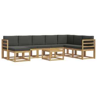 vidaXL Conjunto De Sof&aacute;s De Exterior 9 Pcs Blanco Y Antracita Vidaxl