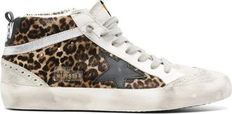 Golden Goose Mid Star Horsy Upper Suede Toe And Spur Leather Star And Heel Laminated Wave