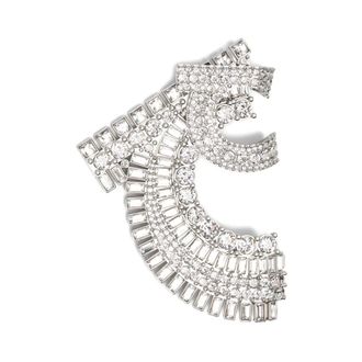 Ferragamo Earrings, female, Gray, Size: ONE SIZE Gancini Motif Crystal Earrings