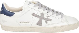 Premiata Steven Minimalist Low-Top Calf Leather Sneakers