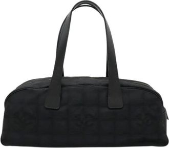 Chanel Pre-owned Handbags, female, Black, Size: ONE SIZE Pre-owned New Travel Line Nylon Jacquard Handbag