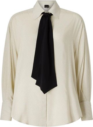 Pinko Pinko, Overhemden, Dames, Wit, S, Mousseline Polka Dot Shirt