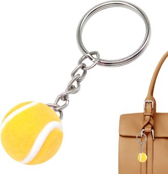 Generic Small Tennis Ball Keychain - Plush Tennis Ball Keychain School Reward Toys | Cute 3D Sports Pendant Keyring, Tennis Ball Keychain For Party Favors, An