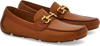 Ferragamo Gold-Tone Hardware Loafer - Brown