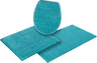 My Home Badematte »Vanessa, Badvorleger, Badezimmer Teppich« Höhe 10 mm rutschhemmend beschichtet fussbodenheizungsgeeignet schnell trocknend strapazierfähig 