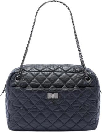 Chanel Pre-owned Vintage Reissue Shoulder Bag - Dames - Vintage Schoudertas - Zwart - ONE Size - Leer - Vintage