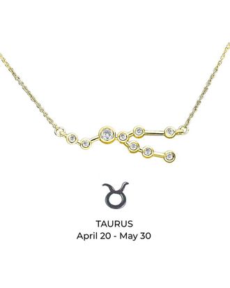 Sterling Forever 14K CZ When Stars Align Constellation Necklace