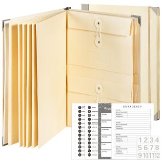 OEM Organizador De Documentos, 12 Bolsillos, 29x33x2 Cm, Azul/rosa/amarillo