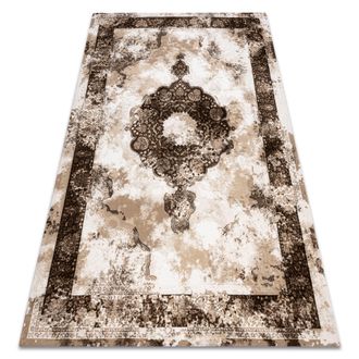 RugsX Alfombra Acr&iacute;lica Valencia 9987 Ornamento, Marco, Vintage Beige Beige 80x150 Cm