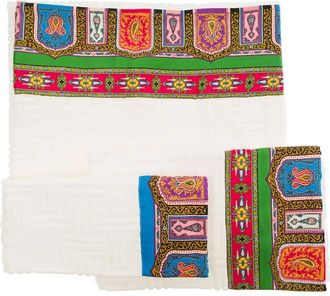 Etro Set Spugna 5 Pezzi Spugna Monogram - unisex - Handdoeken - Wit - ONE Size - Katoen - Home