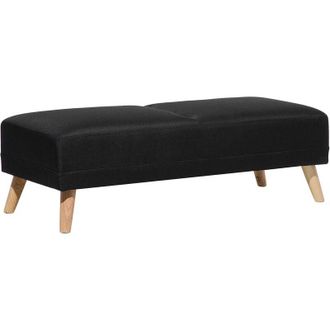 Beliani Ottoman FLORLI Fabric Black