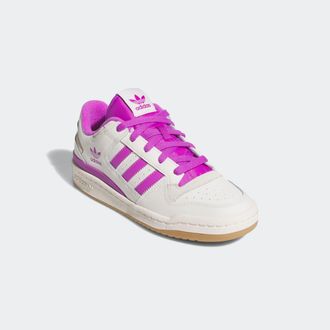 adidas Sneaker ADIDAS ORIGINALS FORUM LOW CL, Damen, Gr. 37, lila (cloud wei&szlig;, lila burst, cream wei&szlig;), Leder, Schuhe Sneaker