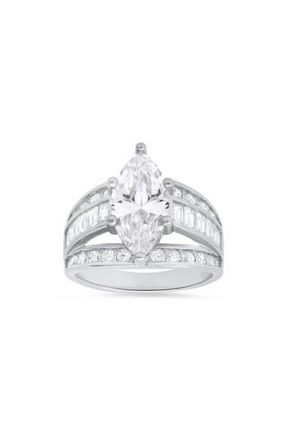 Queen Jewels Sterling Silver Marquise Cubic Zirconia Ring at Nordstrom Rack, Size 10