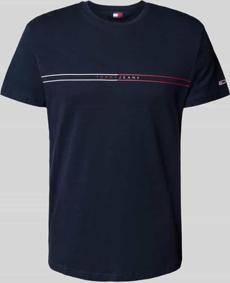 Tommy Jeans Regular Fit T-Shirt aus reiner Baumwolle in Dunkelblau, Gr&ouml;&szlig;e XS