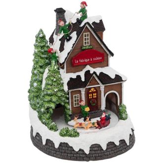 F&eacute;&eacute;ric Lights & Christmas F&eacute;&eacute;ric Lights And Christmas - Villaggio di natale animato fabbrica di regali musica24 led + trasformatore - Feeric lights & christmas