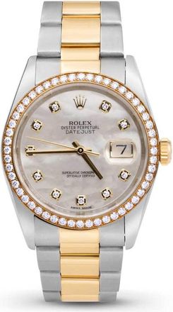 Rolex Pre-owned Rolex Datejust Automatic Chronometer Diamond Silver Dial Unisex Watch 116243 SDO