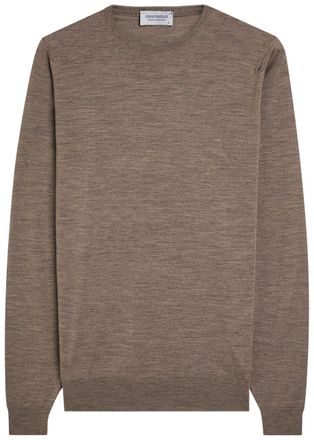 John Smedley Lundy Fine-knit Merino Wool Jumper - Brown - L