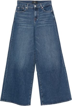 7 For All Mankind 7 For All Man Kind Blue Five-pocket Styling Button Fly