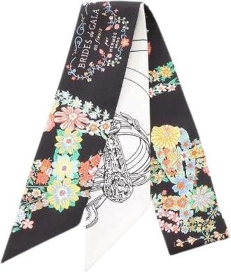 Herm&egrave;s Pre-owned Brides de Gala Silk Twilly Scarf - Dames - Vintage Accessoires - Veelkleurig - ONE Size - Vintage