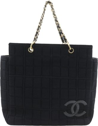 Chanel Black Jersey Tote Bag (Pre-Owned)