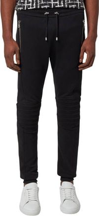 Balmain Embossed Logo Track Pants, Size Medium