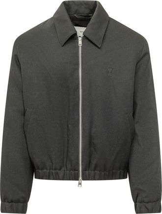 Ami Black Shirt Collar Jacket