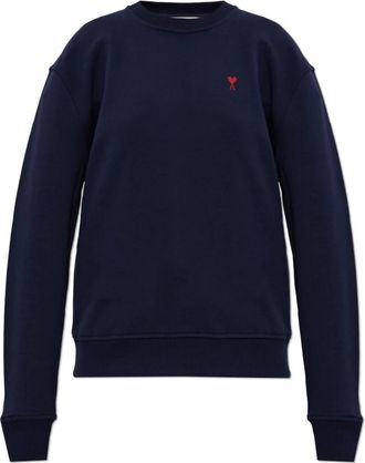Ami Sweatshirt met geborduurd logo - Dames - Sweatshirts - Blauw - S - Katoen - Hoodies & sweatvesten
