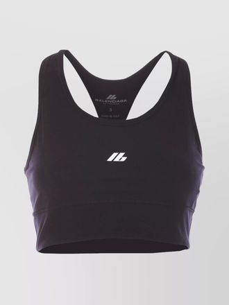 Balenciaga stretch technical jersey cropped racerback sports bra