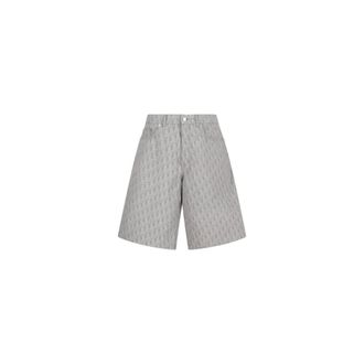 Dior Casual Shorts, male, Gray, W31, Oblique Bermuda Shorts