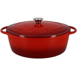 Menastyl Cuisson Cocotte - MENASTYL - 6020102 - Ovale - In ghisa smaltata - Rosso - 6,5 litri
