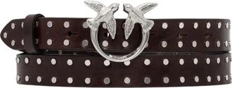 Pinko Leren Riem - Dames - Riemen - Bruin - XL - Leer - Accessoires