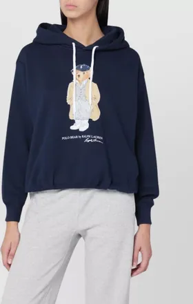Polo Ralph Lauren bear graphic hoodie drawstring hood
