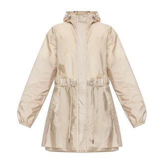 Moncler Rain Jackets, female, Beige, Size: XL Weteau Jacket